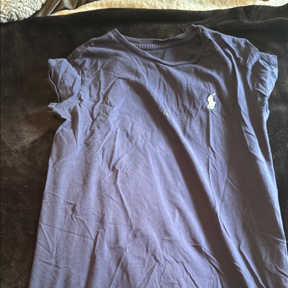 Navy Blue T-Shirt with White Logo